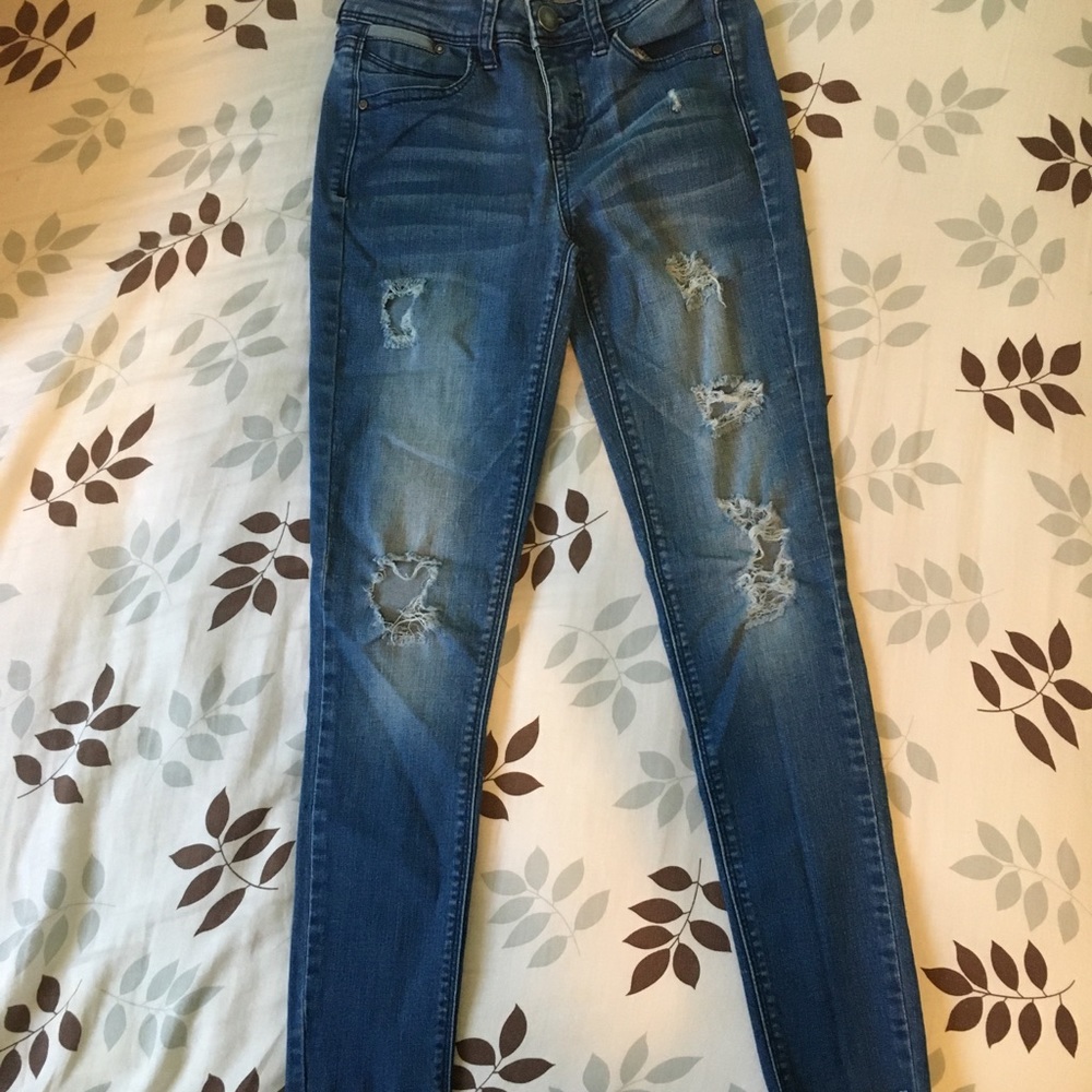 Tinselton juniors ripped skinny jeans